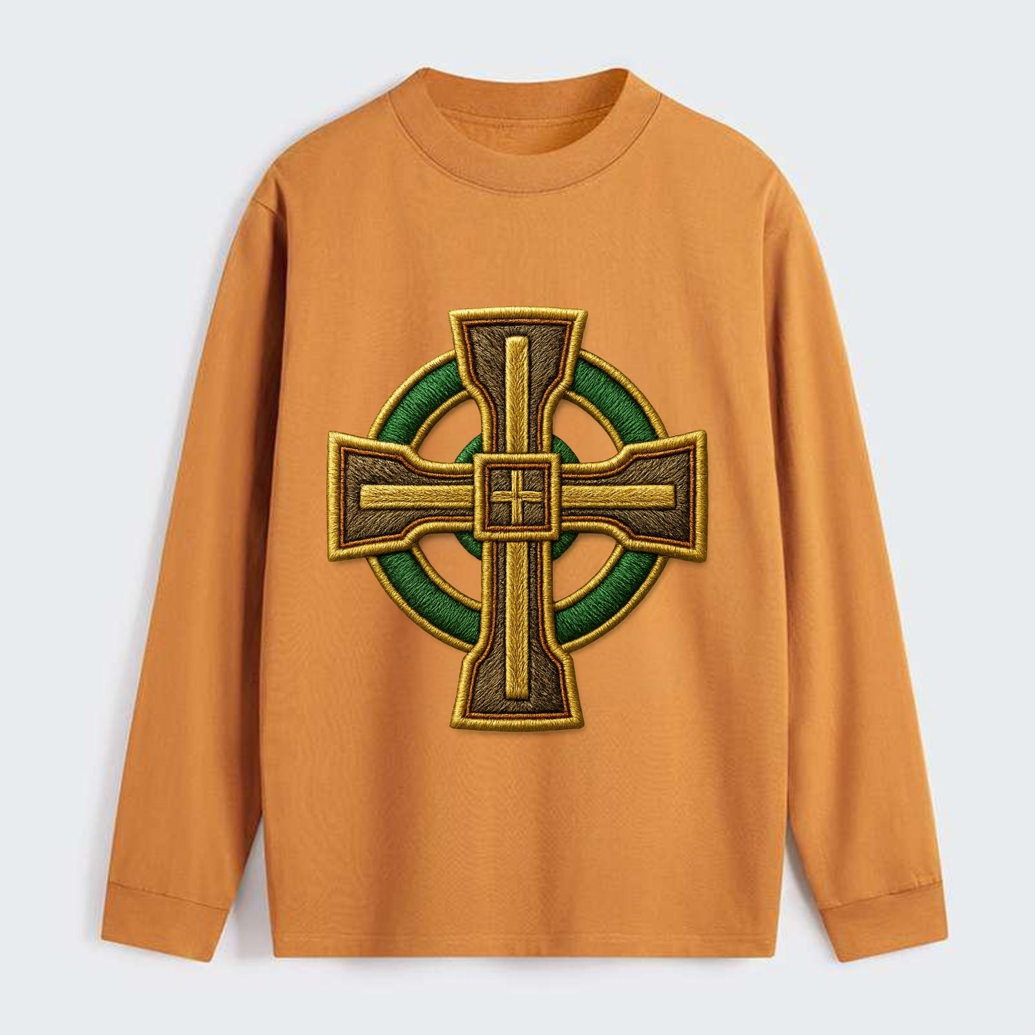 Durrow Cross - Classic Long Sleeve Shirt - Orange