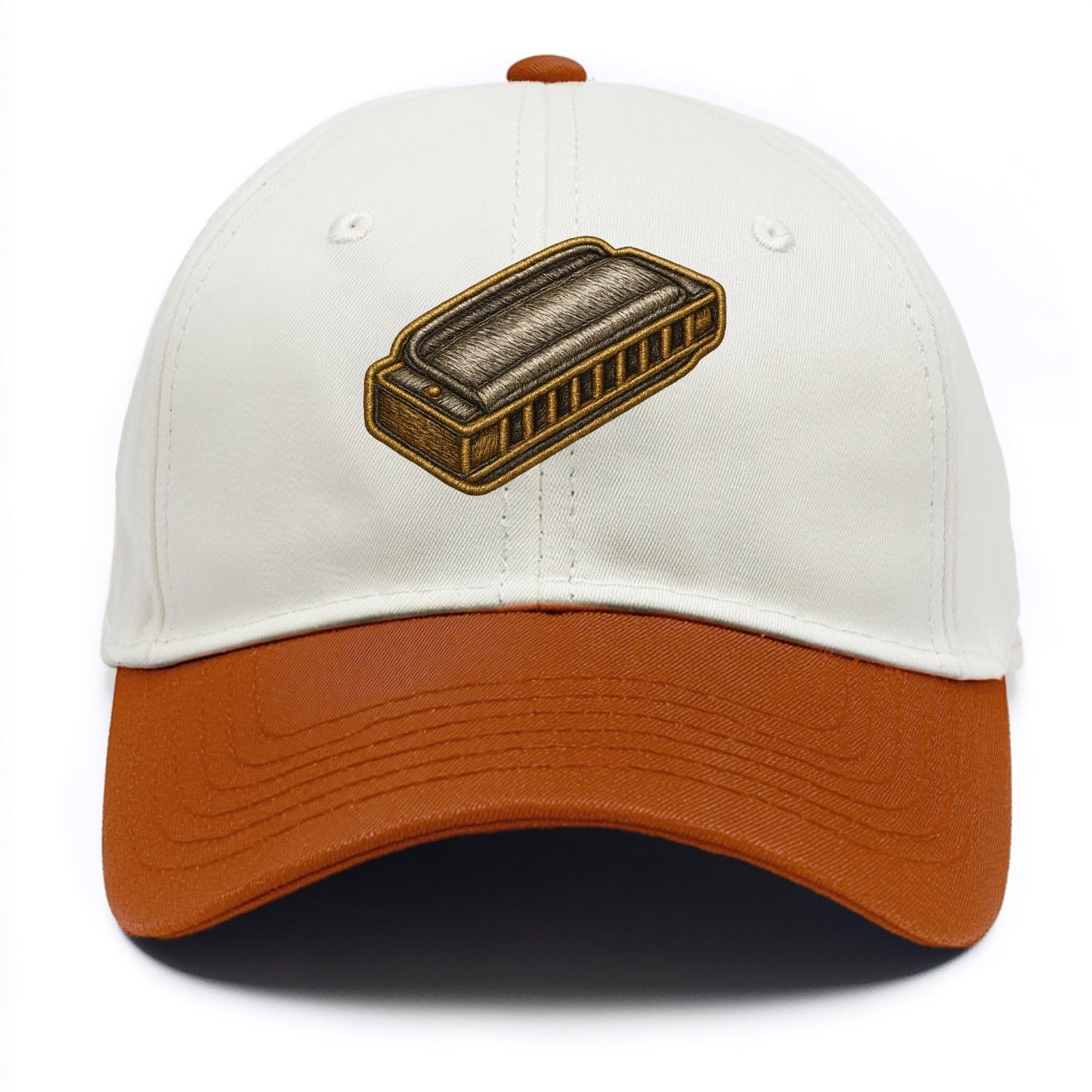 Harmonica  - Two Tone Cap - Orange