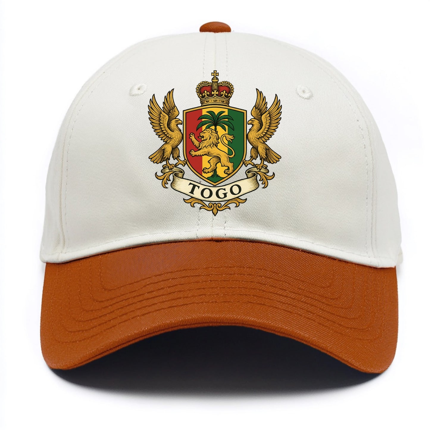 Togo Heritage Badge  - Two Tone Cap - Orange