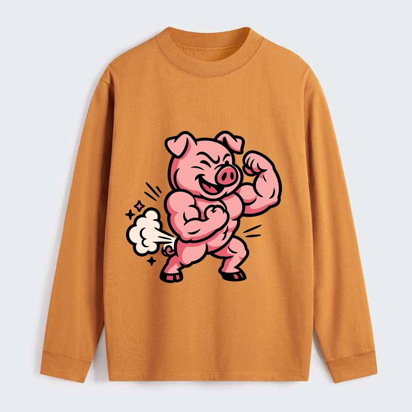 Strong Pig - Classic Long Sleeve Shirt - Orange
