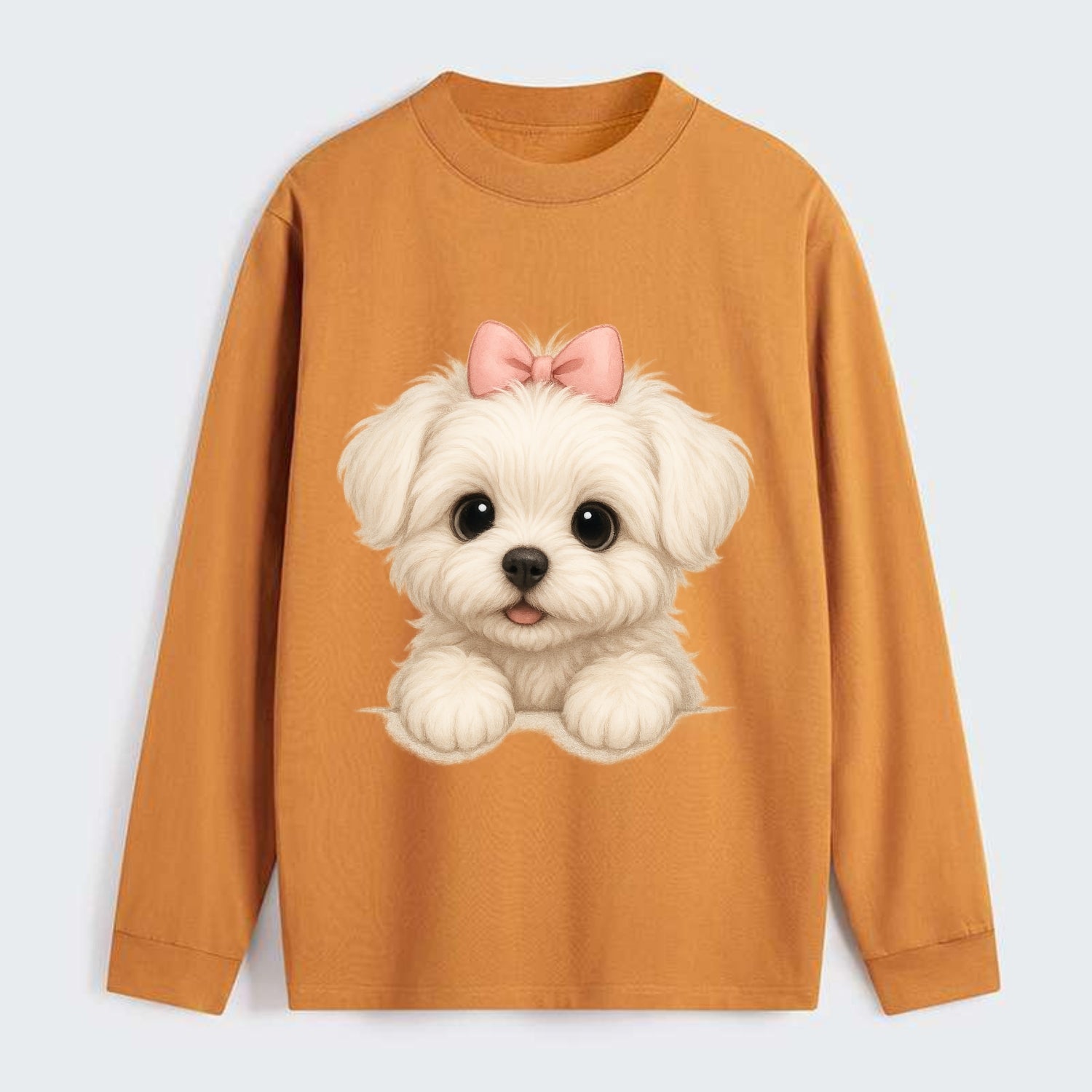 Maltese  - Classic Long Sleeve Shirt - Orange