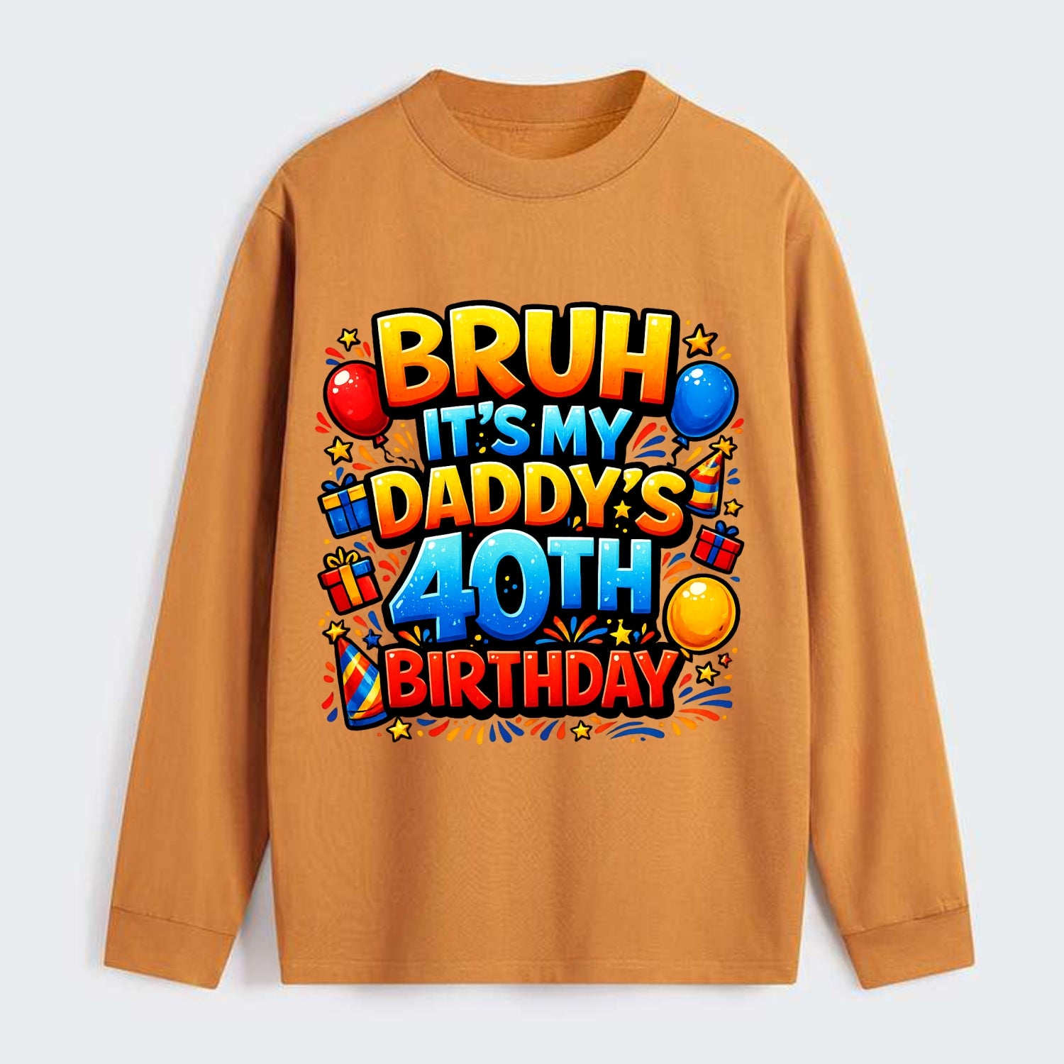 Daddy's 40th Birthday - Classic Long Sleeve Shirt - Orange