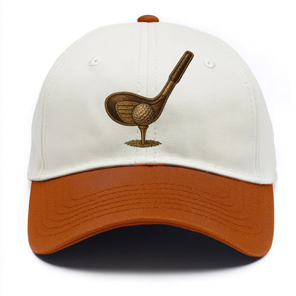 Golf Club and Ball  - Two Tone Cap - Orange