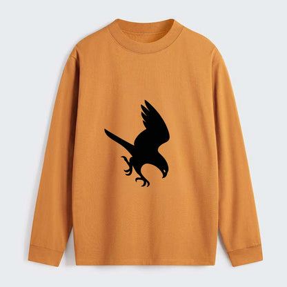Hawk diving for prey - Classic Long Sleeve Shirt - Orange