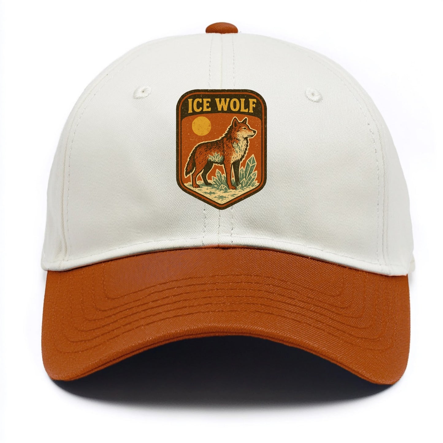 Ice Wolf Crystal  - Two Tone Cap - Orange