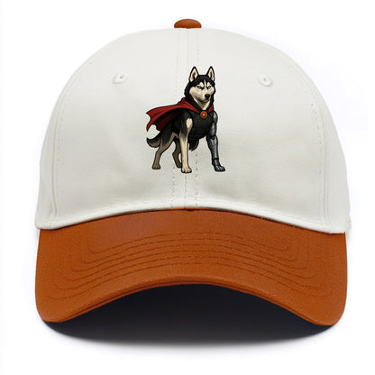 Siberian Husky Winter Soldier  - Two Tone Cap - Orange