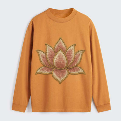 Lotus Flower - Classic Long Sleeve Shirt - Orange