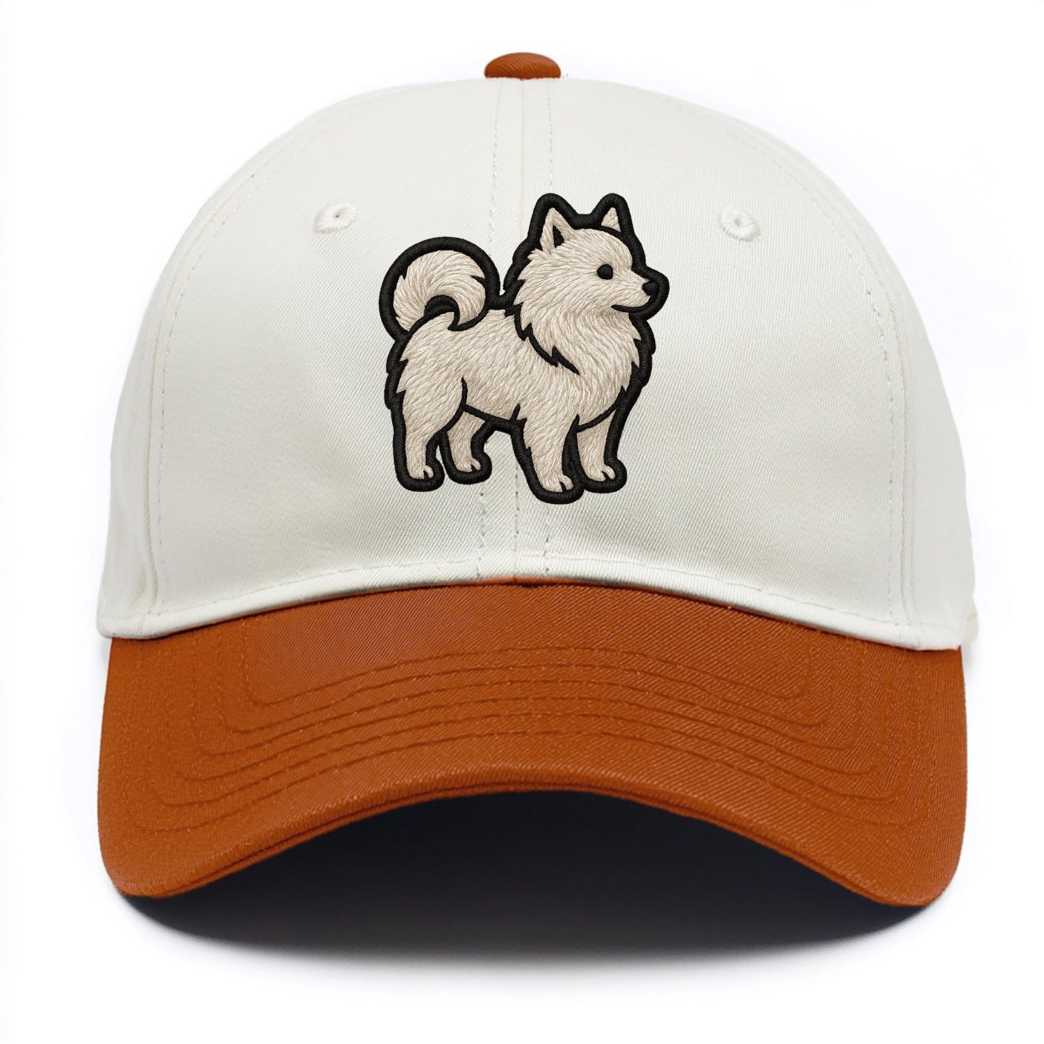 Japanese Spitz - Contemporary white spit - Two Tone Cap - Orange