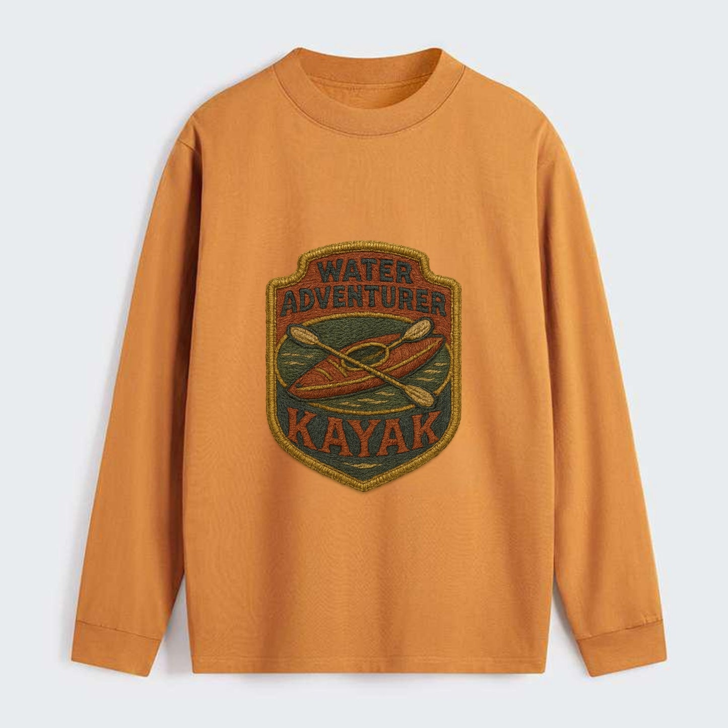 Kayak with paddle - water adventurer - Classic Long Sleeve Shirt - Orange