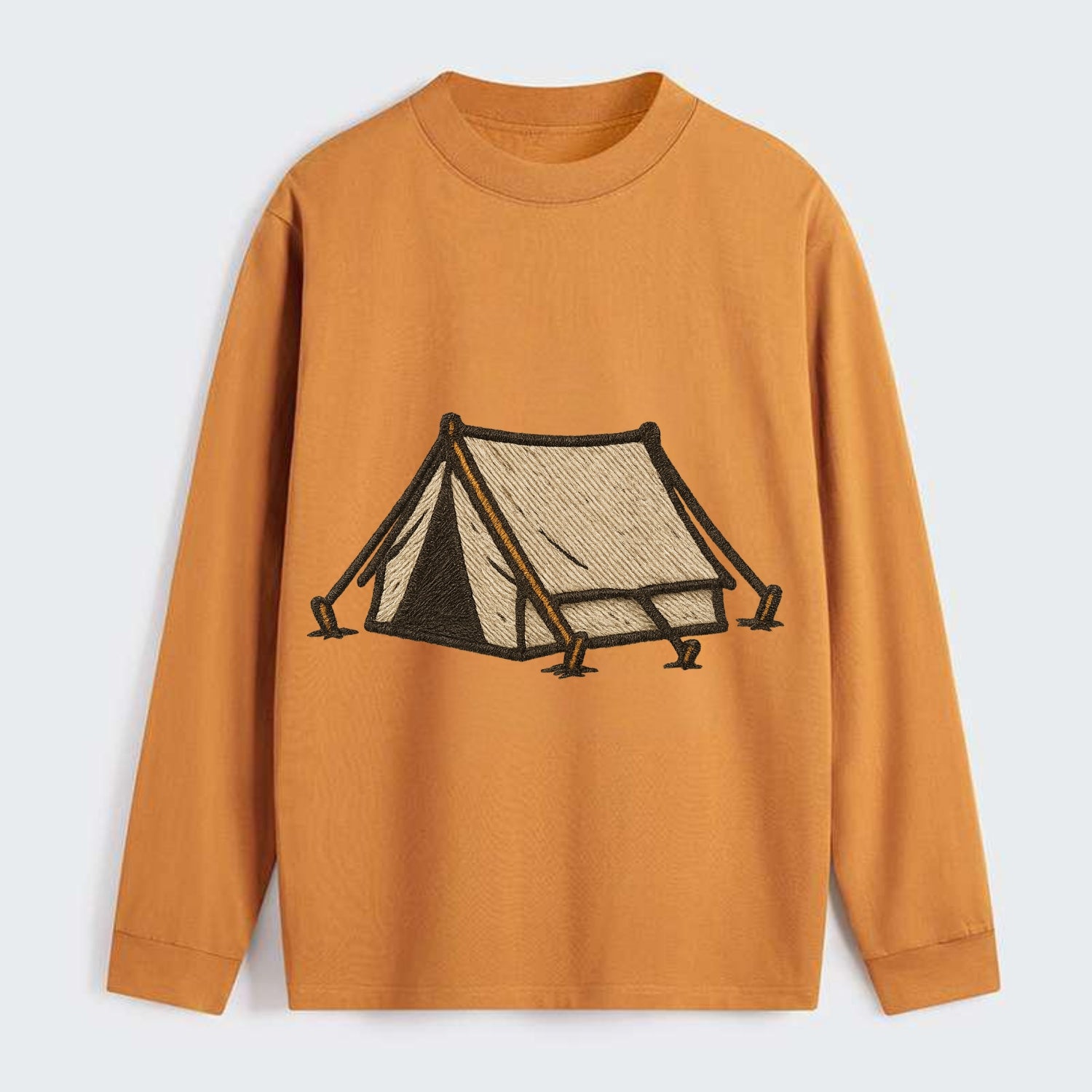 Camping Tent  - Classic Long Sleeve Shirt - Orange