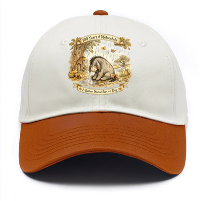 GLOOMY GLEN | Droopy figure in rain | Tattered tail bow | Pessimistic poetry | - Two Tone Cap - Orange