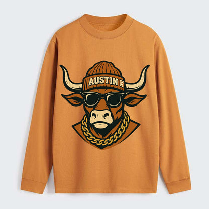 Austin Longhorn - Classic Long Sleeve Shirt - Orange