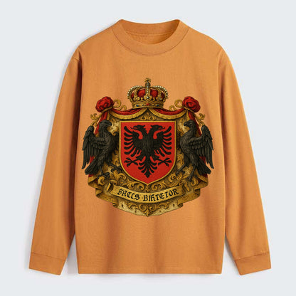 Albania Double Eagle Emblem - Classic Long Sleeve Shirt - Orange