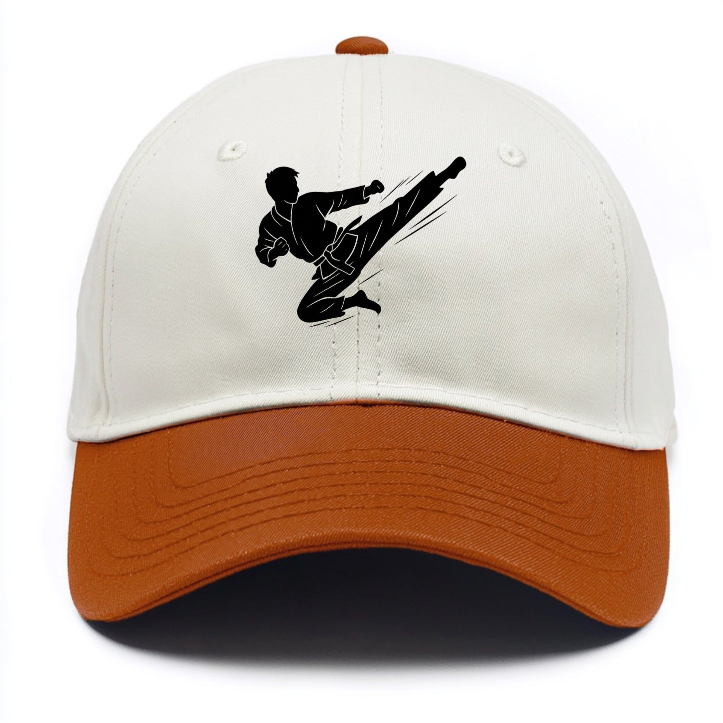 Korean taekwondo flying kick - Two Tone Cap - Orange
