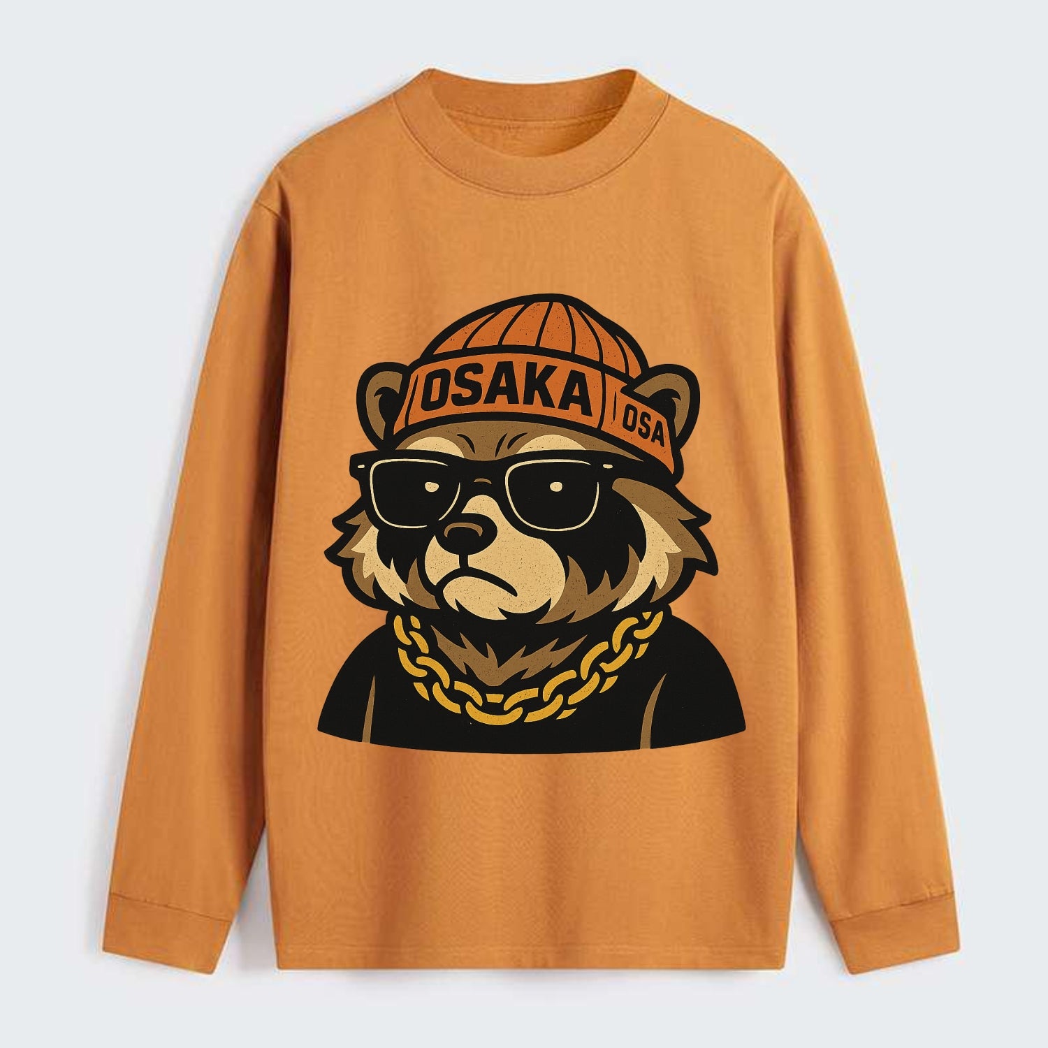 Osaka Tanuki - Classic Long Sleeve Shirt - Orange