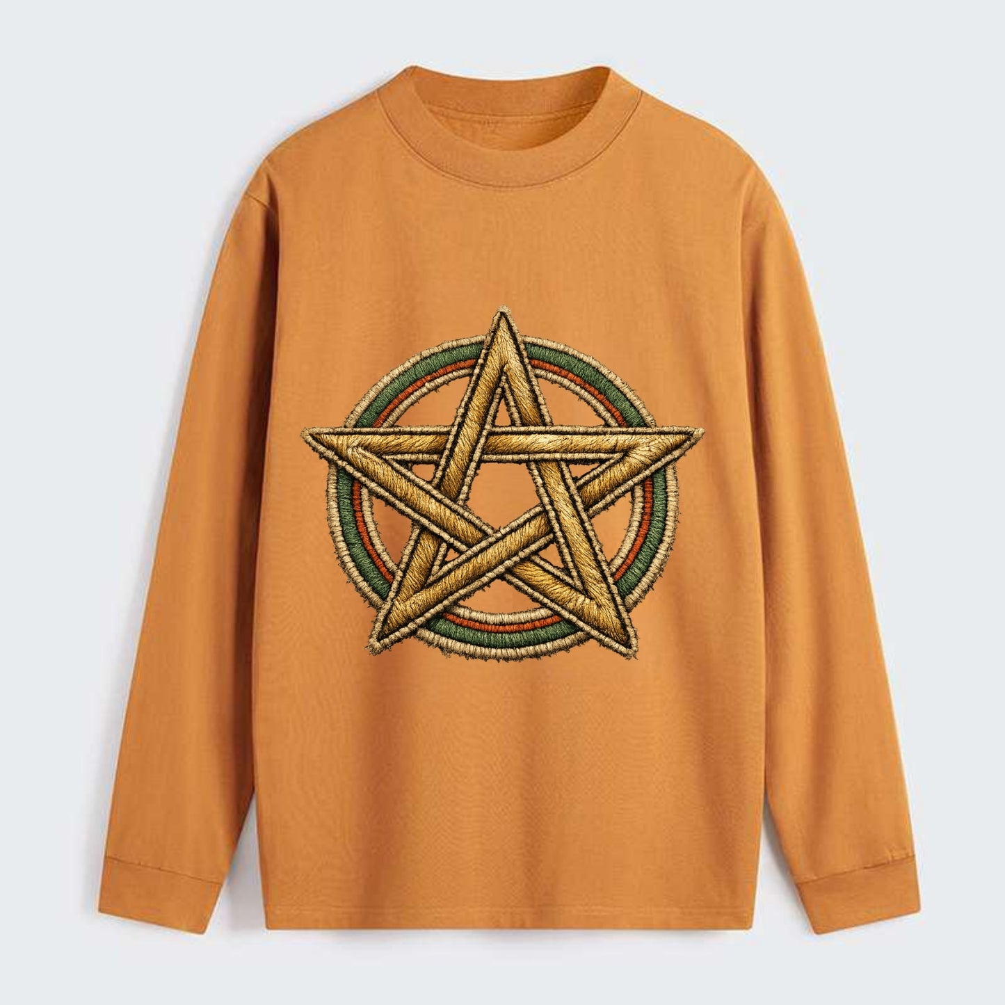 Pentacle Knot - Classic Long Sleeve Shirt - Orange