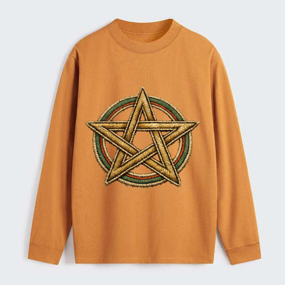 Pentacle Knot - Classic Long Sleeve Shirt - Orange