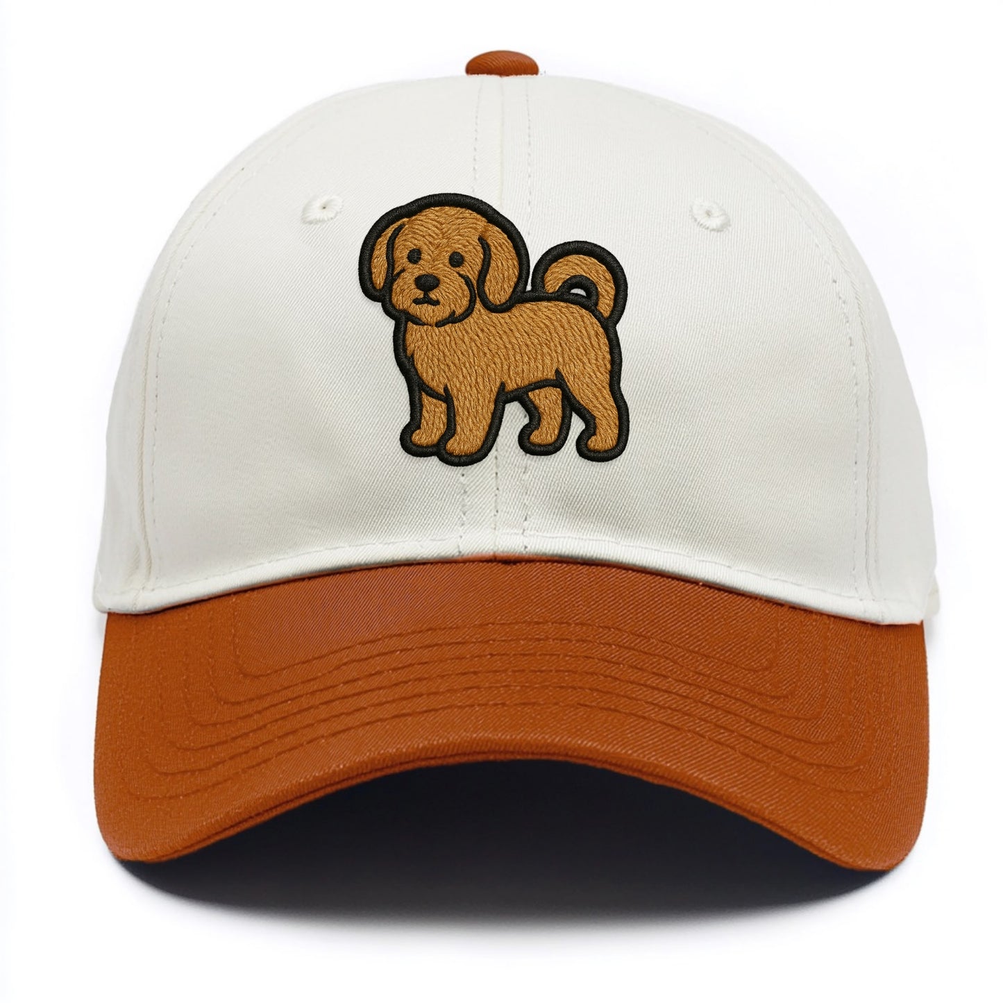 Havanese - Contemporary small dog design - Two Tone Cap - Orange