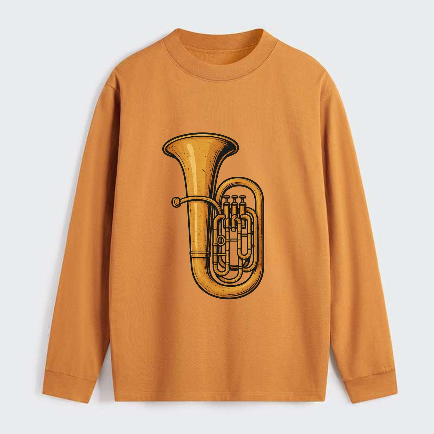 Tuba with large brass bell - Classic Long Sleeve Shirt - Orange