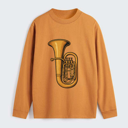 Tuba with large brass bell - Classic Long Sleeve Shirt - Orange