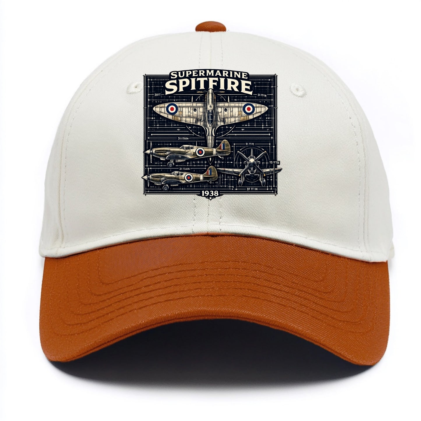 Spitfire Blueprint - Two Tone Cap - Orange