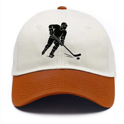 Ice hockey player shooting puck - Two Tone Cap - Orange