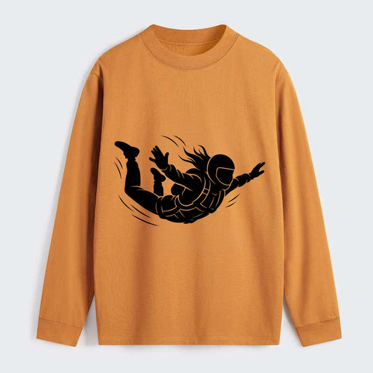 Skydiver free-fall position - Classic Long Sleeve Shirt - Orange