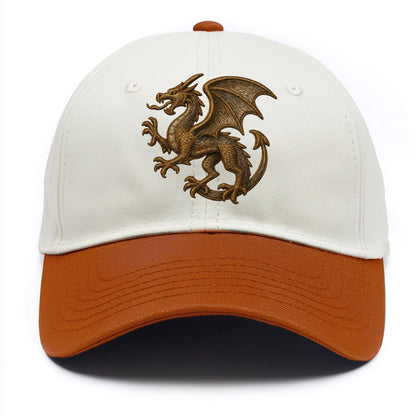 Dragon Silhouette  - Two Tone Cap - Orange