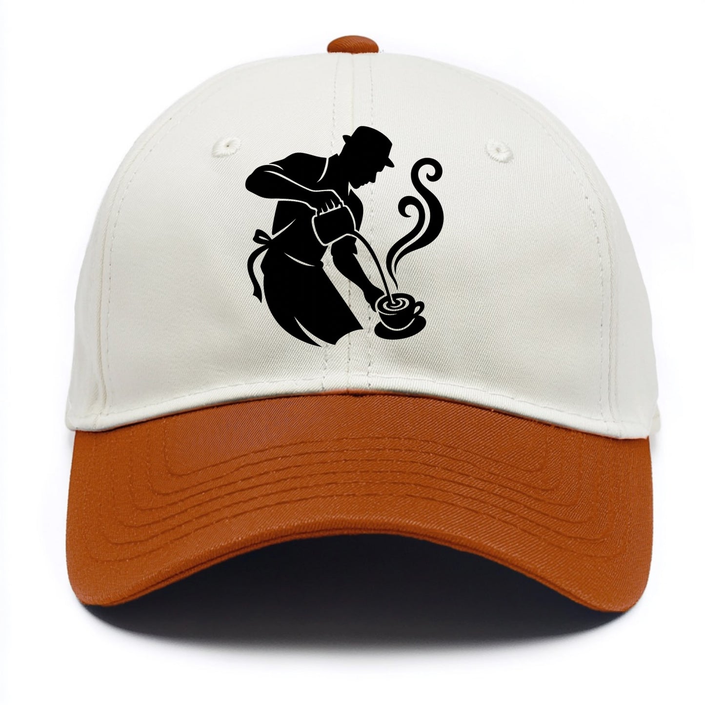 Barista creating latte art - Two Tone Cap - Orange