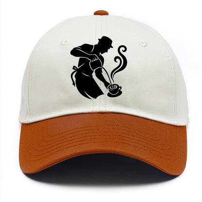 Barista creating latte art - Two Tone Cap - Orange