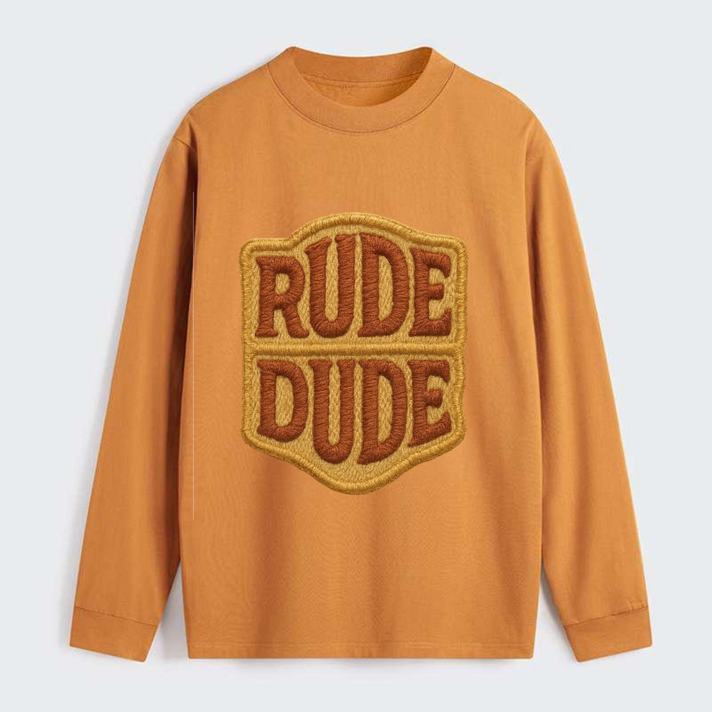 RUDE;DUDE ENERGY Surf Green Trucker - Classic Long Sleeve Shirt - Orange