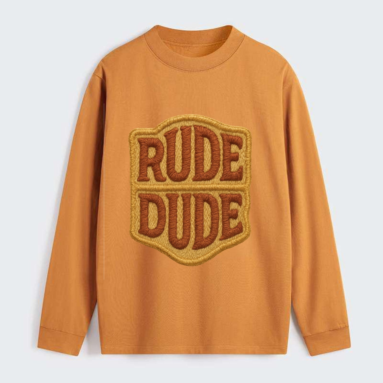 RUDE;DUDE ENERGY Surf Green Trucker - Classic Long Sleeve Shirt - Orange