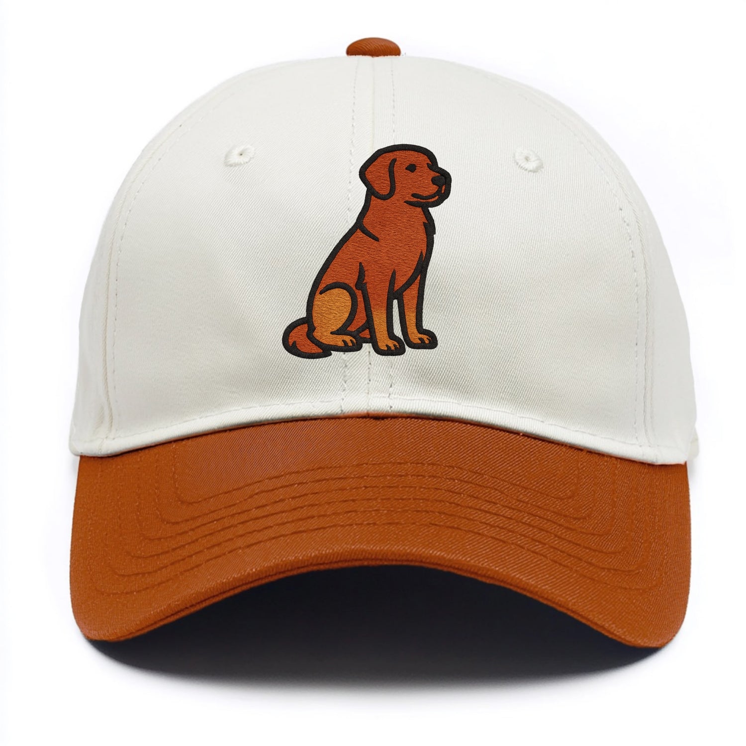 Nova Scotia Duck Tolling Retriever - Red embroidered pose - Two Tone Cap - Orange