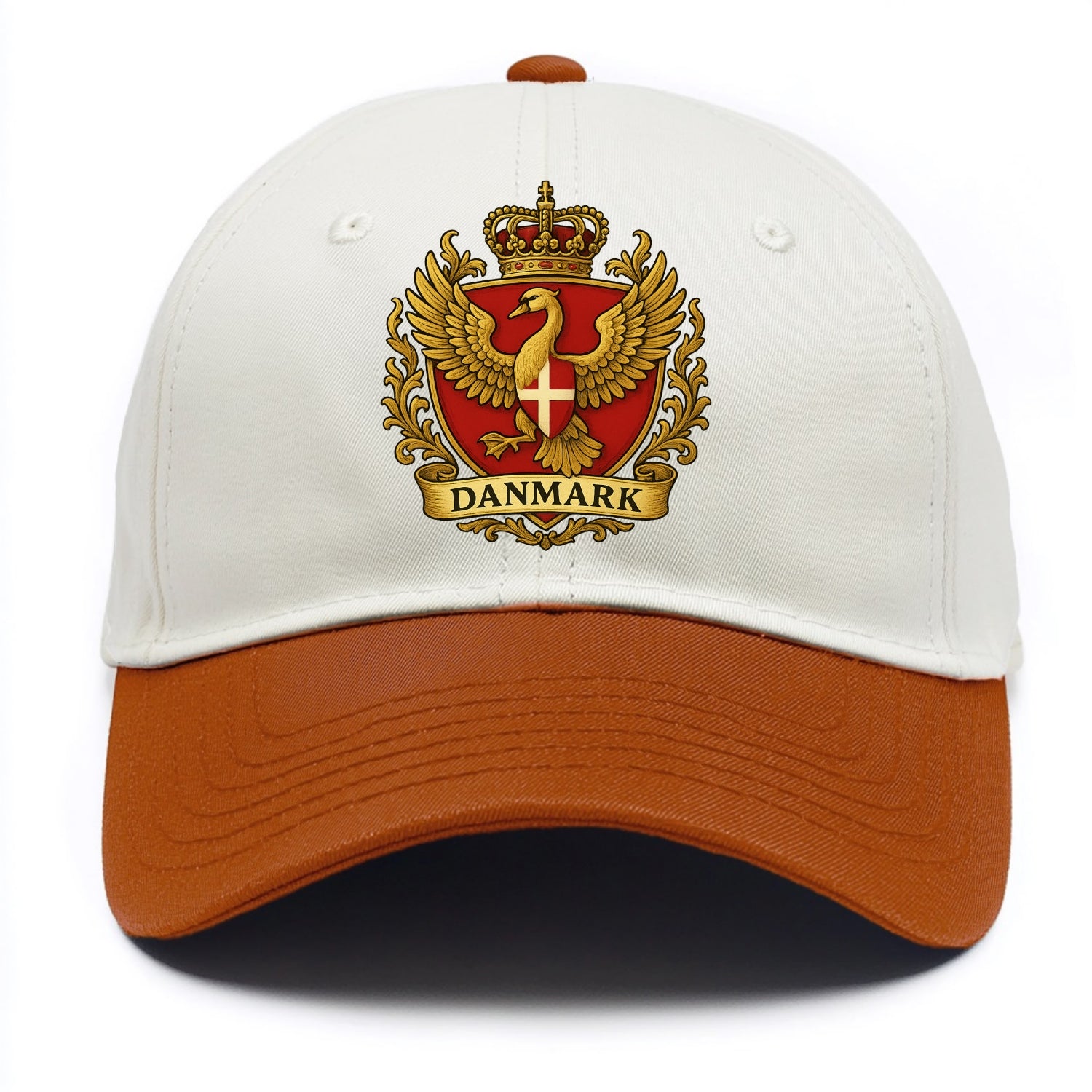 Denmark Heritage Badge  - Two Tone Cap - Orange