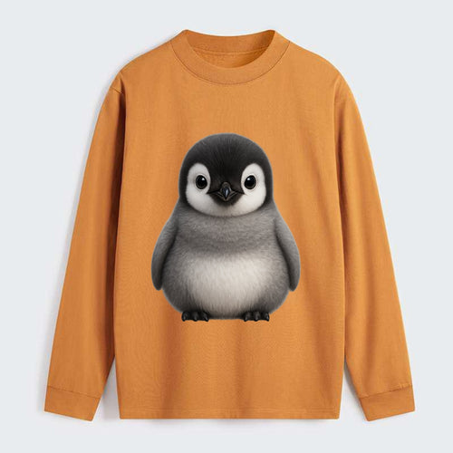Baby Adelie Penguin - black and white, round body, curious eyes, - Classic Long Sleeve Shirt