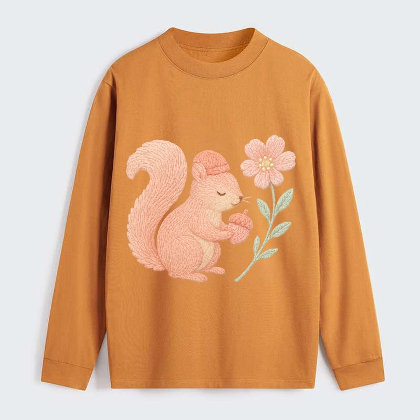 Coral Squirrel - Classic Long Sleeve Shirt - Orange