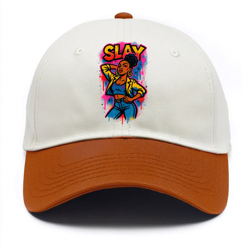 Empowered figure striking confident pose - slay culture, fierce and fabulous energy - Two Tone Cap