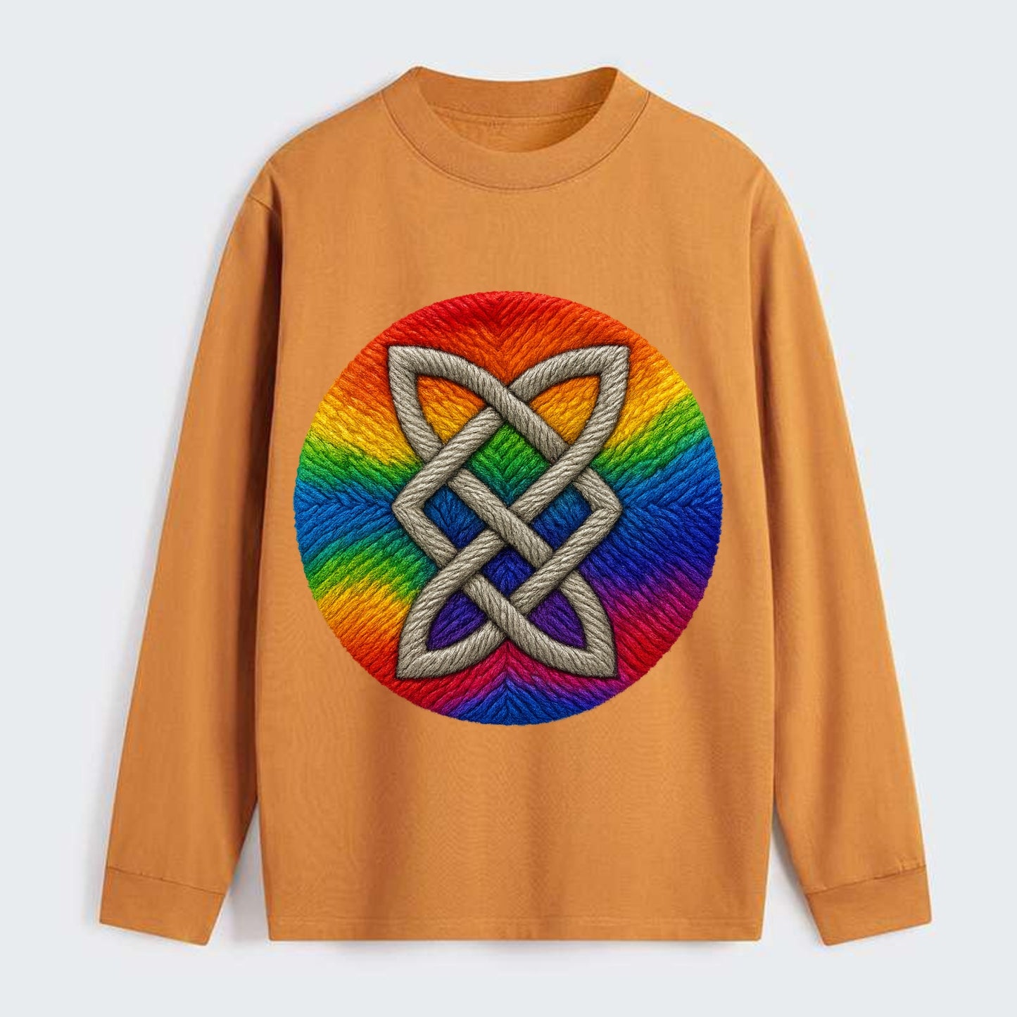 Celtic Shield Knot  - Classic Long Sleeve Shirt - Orange