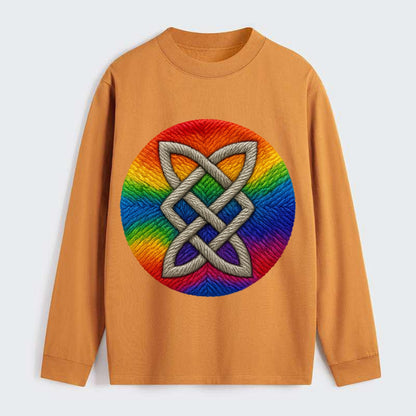 Celtic Shield Knot  - Classic Long Sleeve Shirt - Orange