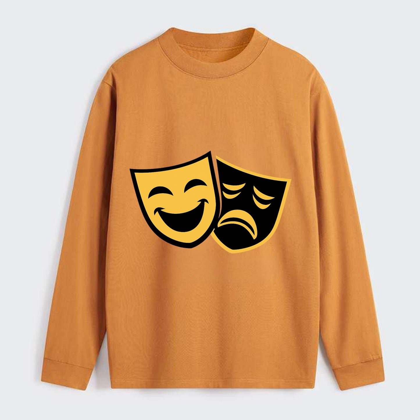 Golden Duality of Theater - Classic Long Sleeve Shirt - Orange