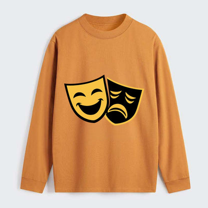 Golden Duality of Theater - Classic Long Sleeve Shirt - Orange