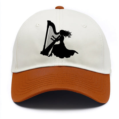 Harpist playing ethereal melody - Two Tone Cap - Orange