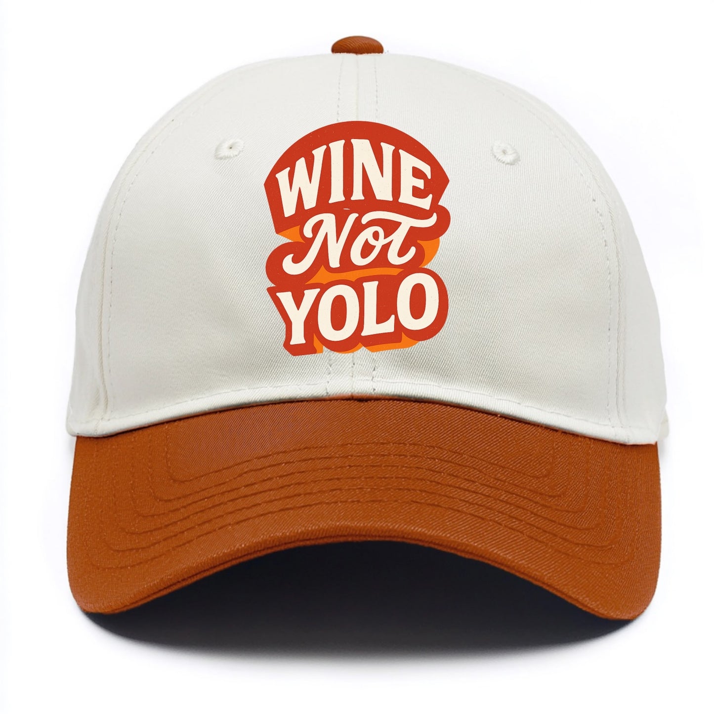 Wine Not - YOLO - Two Tone Cap - Orange