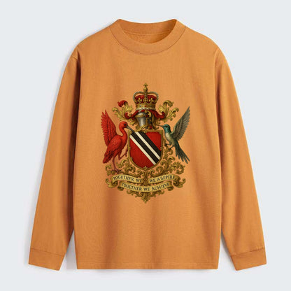 Trinidad Scarlet Ibis Emblem - Classic Long Sleeve Shirt - Orange