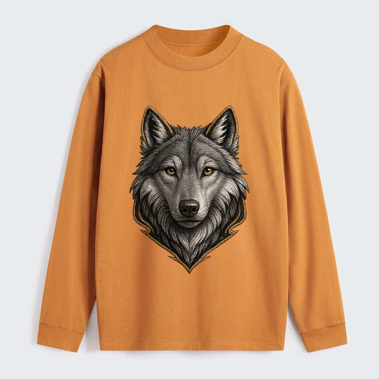 Wolf Totem  - Classic Long Sleeve Shirt - Orange