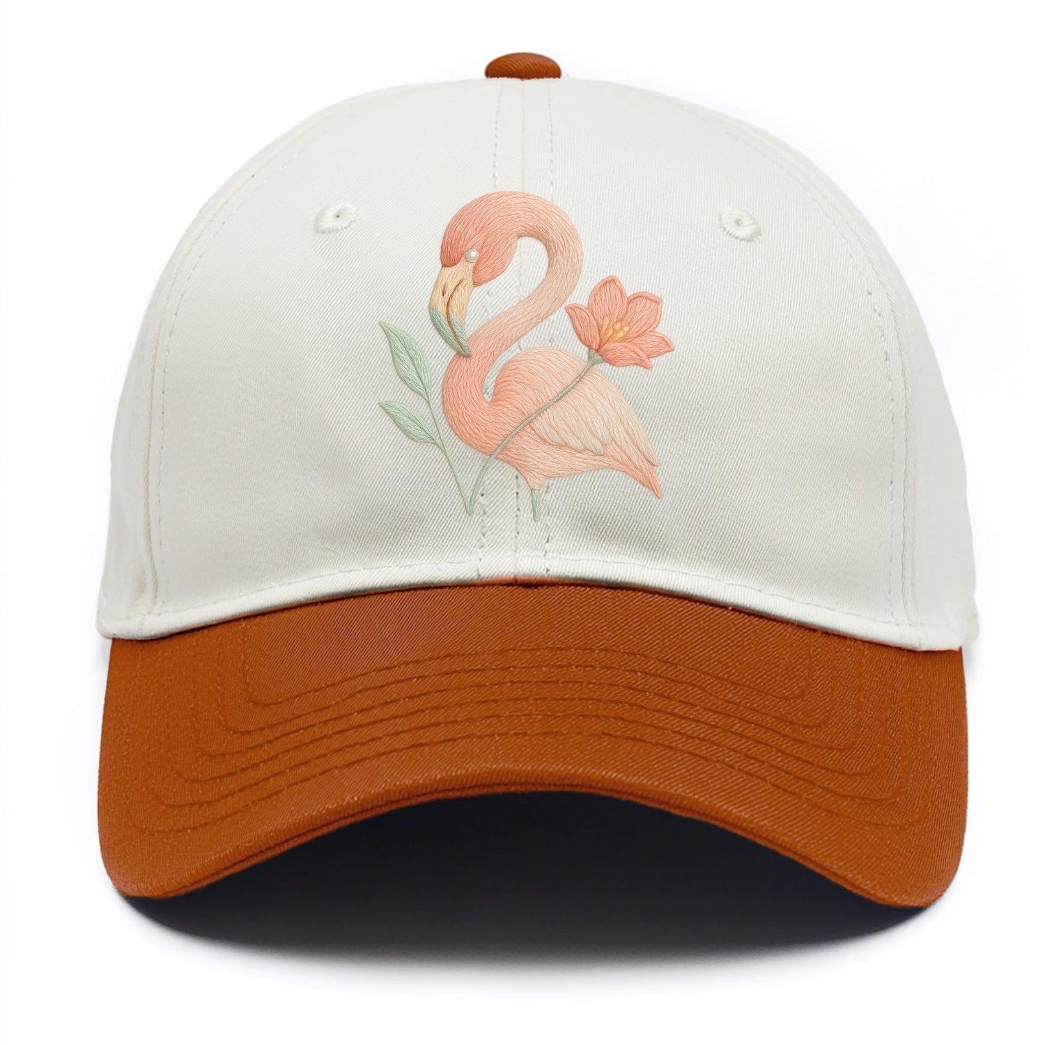 Peach Flamingo - Two Tone Cap - Orange