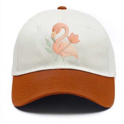Peach Flamingo - Two Tone Cap - Orange