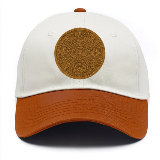 Aztec Calendar  - Two Tone Cap - Orange
