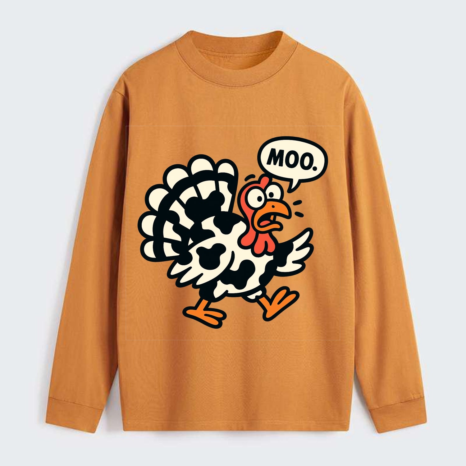 Mooing Turkey - Classic Long Sleeve Shirt - Orange