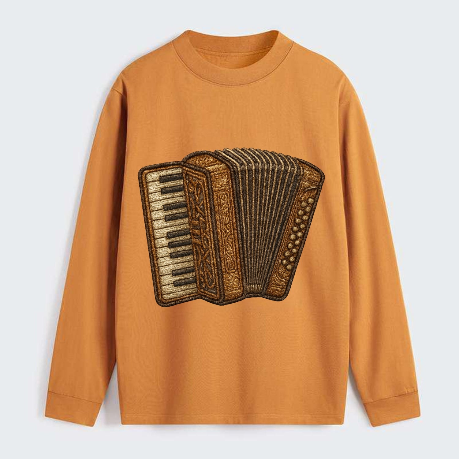 Accordion  - Classic Long Sleeve Shirt - Orange
